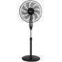 Aigostar Ventilador de Pie con 9 Aspas, Silencioso, 3 Velocidades, Oscilante 80º, Altura Ajustable de 105 a 120 cm, Ventilador