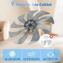 Aigostar Ventilador de Pie con 9 Aspas, Silencioso, 3 Velocidades, Oscilante 80º, Altura Ajustable de 105 a 120 cm, Ventilador
