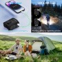 XTTANK Ventilador Camping Recargable 10000mAh, 5 Velocidades, Linterna, Funda de Silicona, Acero al Manganeso Clip, Portátil