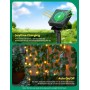 Aigostar Cadena de Luces LED Solares 3M+1 * 1M, 70 LEDs, Guirnaldas de Hiedra Artificial con Hojas, IP65 Impermeable, Blanco