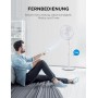 MIDEA Ventilador de Mesa Silencioso de 5 Velocidades con Control Remoto - Ventilador Pequeño con Oscilación 120º + 105º -