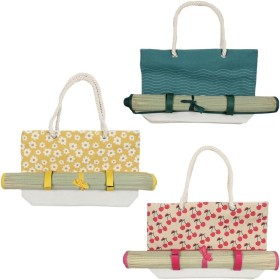 NAWA Home & Work Bolso de playa con esterilla incorporada 50x30 cm | Ideal para disfrutar del sol y la arena con comodidad y