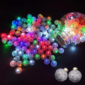 Mini LED Palloncini Luci, Hulaiyaa 100 Pacchi Rotondo LED Palloncini Luci Lampade Luminose, Mini Luminose Lanterne di Carta,