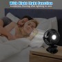 KEWUZY Ventilador de Mesa, 3 en 1 Ventilador Silencioso, Ventilador Portatil, Ventilador USB Recargable, con Pantalla LED, Luz