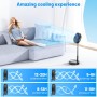 Oscilante Ventilador de Pie Portatil Silencioso con Remoto, 9" Plegable 7200mAh Bateria Recargable USB C Ventiladores, Altura