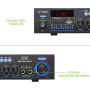 LiNKFOR Amplificador de Audio Bluetooth 5.0 Amplificador Estéreo de Audio 2.0 Canales 50W + 50W con 2 Entradas RCA Radio FM MP3
