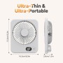 ITJMRJP Ventilador de Mesa Silencioso Pequeño Ventilador Portatil Mini USB 2500mAh Bateria Recargable 5 Velocidades Pantalla LED