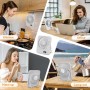ITJMRJP Ventilador de Mesa Silencioso Pequeño Ventilador Portatil Mini USB 2500mAh Bateria Recargable 5 Velocidades Pantalla LED