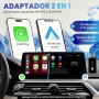 USB CarPlay,(Adaptador Carplay inalámbrico para iOS y Android Auto,Requiere Coche con CARPLAY, Compatible con vehículos Desde
