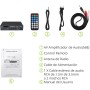 LiNKFOR Amplificador de Audio Bluetooth 5.0 Amplificador Estéreo de Audio 2.0 Canales 50W + 50W con 2 Entradas RCA Radio FM MP3