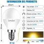 EXTRASTAR Bombillas LED 6W E14 G45, Luz Blanca Natural 4200K, Equivalente a 48W Bombilla Halógena, No Regulable, 6Pcs