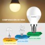 EXTRASTAR Bombillas LED 6W E14 G45, Luz Blanca Natural 4200K, Equivalente a 48W Bombilla Halógena, No Regulable, 6Pcs