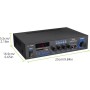 LiNKFOR Amplificador de Audio Bluetooth 5.0 Amplificador Estéreo de Audio 2.0 Canales 50W + 50W con 2 Entradas RCA Radio FM MP3