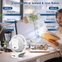 Simpeak Ventilador USB, Recargable 10000 mAh Potente Ventiladores Pequeño de Mesa Dura 70 Horas con LED 3 Velocidades silenciosa