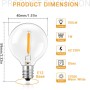 SCNNC Bombillas de Repuesto G40 E12 LED 1W 220V, IP54 Impermeable 2700K Bombilla Filamento G40 LED Globo, G40 LED Exterior