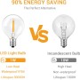 SCNNC Bombillas de Repuesto G40 E12 LED 1W 220V, IP54 Impermeable 2700K Bombilla Filamento G40 LED Globo, G40 LED Exterior