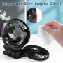 Simpeak Ventilador USB, Recargable 10000 mAh Potente Ventiladores Pequeño de Mesa Dura 70 Horas con LED 3 Velocidades silenciosa