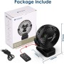 Simpeak Ventilador USB, Recargable 10000 mAh Potente Ventiladores Pequeño de Mesa Dura 70 Horas con LED 3 Velocidades silenciosa