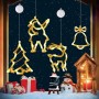 Guirnalda de luces LED impermeable para exteriores con pilas, 5 m, 50 bombillas LED blanco cálido. Iluminación de Navidad para