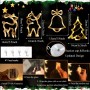 Guirnalda de luces LED impermeable para exteriores con pilas, 5 m, 50 bombillas LED blanco cálido. Iluminación de Navidad para