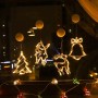 Guirnalda de luces LED impermeable para exteriores con pilas, 5 m, 50 bombillas LED blanco cálido. Iluminación de Navidad para