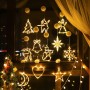 Guirnalda de luces LED impermeable para exteriores con pilas, 5 m, 50 bombillas LED blanco cálido. Iluminación de Navidad para