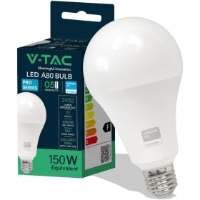 V-TAC Bombilla LED E27 - A80 - 20W (Equivalente a 150W) - 2452 Lumen - 4000K Blanco Neutro - Apertura del Haz de Luz 200° -