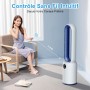 YAZEKY Ventilador de Torre sin Aspas, Ventilador Silencioso de 24 Velocidades, Temporizador 12H, Oscilación de 90°, Pantalla LED