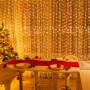Jsdoin Luces de cortina, 3 x 3 m, 300 luces LED con 8 modos de control remoto, temporizador ajustable, brillo ajustable, cortina