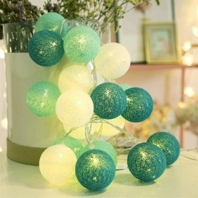Ciskotu Luces de Bola de Algodón, 20 Cadena de Luces de Algodón LED Decoración Romántica para Bodas Fiestas Jardines Navidad