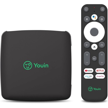 Youin You-Box Android 4K UHD EN1040K Smart TV con Android TV 12 Chromecast Integrado Google Assistant HDR 60fps H.265 WiFi