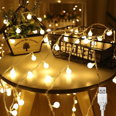 Guirnalda Luces, 10.5M 100LED Luces de Caden 8 Modos Luces de Cadena, Guirnalda Luminosas Exterior Interior Decorativa para