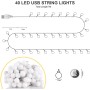 Guirnalda Luces, 10.5M 100LED Luces de Caden 8 Modos Luces de Cadena, Guirnalda Luminosas Exterior Interior Decorativa para