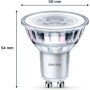 Philips - Bombilla tipo foco 4.6W (Eq. 50W) 390 lúmenes, casquillo GU10, Luz Blanca fría (4000k) - Pack 6 Bombillas