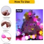 Luces LED para Globos, 100 Piezas Mini Luces LED Blanco Cálido, Luces de Globo Redondas para Linternas de Papel, Luces para