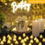 Luces LED para Globos, 100 Piezas Mini Luces LED Blanco Cálido, Luces de Globo Redondas para Linternas de Papel, Luces para