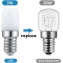 SCNNC Bombilla E14 LED Frigo T18 3W AC230V, 300LM Blanco Frío 6000K, No Regulable, Equivalente 30W Incandescente, Bombilla LED