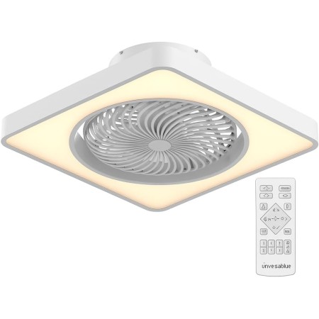 UNIVERSALBLUE | Ventilador de Techo con Aspas Ocultas| 6 Velocidades |Luz LED| Bajo Consumo | Silencioso | Modo Invierno |