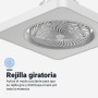UNIVERSALBLUE | Ventilador de Techo con Aspas Ocultas| 6 Velocidades |Luz LED| Bajo Consumo | Silencioso | Modo Invierno |