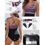 Nadeer Bañadores Mujer Traje de Baño de Una Pieza Elegante Push up Sexy con Cuello en V Ropa de Baño Bañador Reductores Vientre