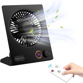 VEMONT Ventilador de sobremesa, Ventilador de mesa USB,Ventilador con batería recargable de 5000mAh,Ventilador portátil con