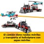 LEGO Creator 3 en 1 Camión Plataforma con Helicóptero Convertible en Vehículos de Juguete: Avión de Hélices, Bólido y Coche SUV,