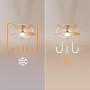 Cecotec Ventilador de Techo con Luz EnergySilence Aero 4260 Full Orange de 40 W con motor DC y 42” con luz LED, Mando a