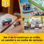 LEGO Creator 3 en 1 Camión Plataforma con Helicóptero Convertible en Vehículos de Juguete: Avión de Hélices, Bólido y Coche SUV,