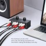 PROZOR Conmutador RCA de Audio Bidireccional de Canal de Sonido Estéreo 4X2/2X4 Estéreo L/R Interruptor de Audio 4(2)-IN-2(4)