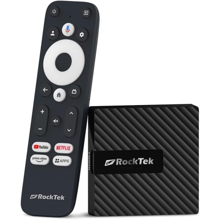 RockTek GB1 HDMI Dongle con Google TV, 2G RAM 16G RGM 4K Streaming Media Player Certificado Google Soporte Netflix, Disney+,
