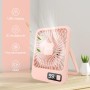 JOPHEK Ventilador USB, 3000mAh Ventilador Portatil Ventilador de Mesa - 5 Velocidades Mini Ventilador Silencioso Para Oficina,