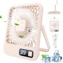 JOPHEK Ventilador USB, 3000mAh Ventilador Portatil Ventilador de Mesa - 5 Velocidades Mini Ventilador Silencioso Para Oficina,
