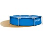 Intex 55242 - Piscina Desmontable Redonda Metal Frame Familiar Color Azul, Medidas Ø244x51 cm, Capacidad 1,828 litros, Material