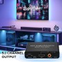 Extractor de audio de arco multifuncional, amplificador de audio de alto rendimiento, función de conmutación coaxial de 3